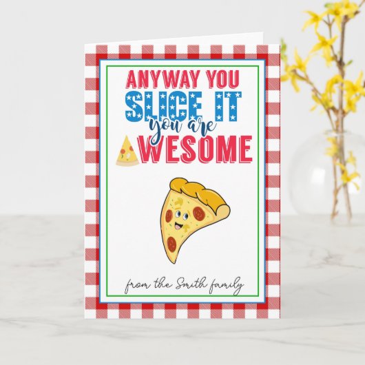 sowieso schneiden Sie es Lehrer schätzen Pizza Karte (Gelbe Blume)