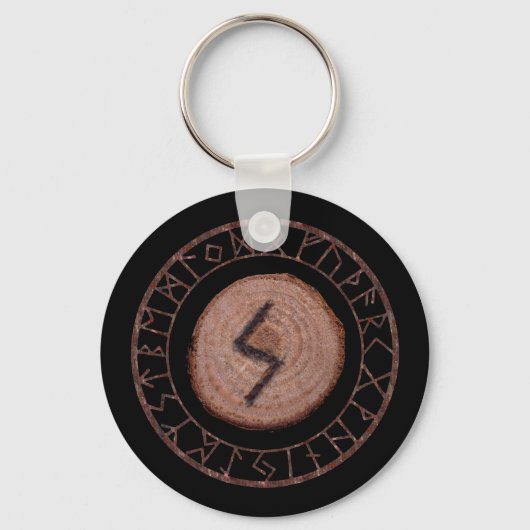 Sowilo - Elder Futhark rune Schlüsselanhänger (Vorderseite)