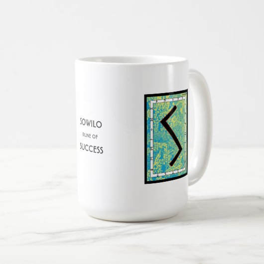 Sowilo Rune Tasse - Erfolg! (VorderseiteRechts)