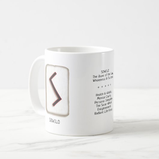 Sowilo RuneStone-Tasse Kaffeetasse (Vorderseite Links)