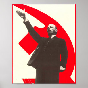 Sowjet Propaganda Lenin Vintage Poster