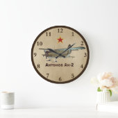 Sowjetanonov AN-2-Flugzeug Große Wanduhr (Zuhause)