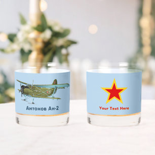Sowjetisch Antonov An-2 Biplane Whiskyglas