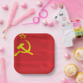 Sowjetische Flagge Pappteller (Party)