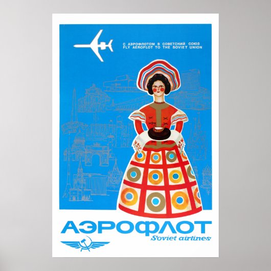 sowjetische Fluggesellschaften. Poster (Vorne)