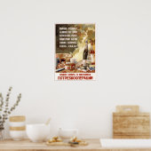 Sowjetische Getränke- und Lebensmittelwerbung 1954 Poster (Küche)