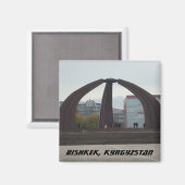 sowjetische Gewerkschaft-Architektur - Bischkek, K Magnet (Vorderseite/Rückseite)