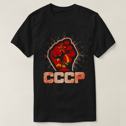 Sowjetische Gewerkschaft CCCP UdSSR Kommunismus Fi T-Shirt (Design vorne)