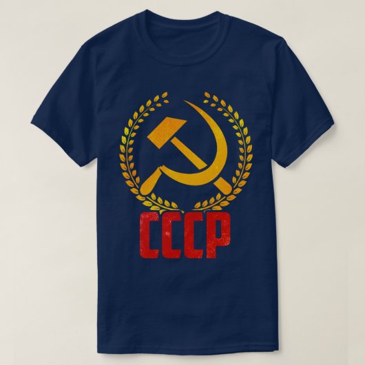 Sowjetische Gewerkschaft CCCP UdSSR Kommunismus Ha T-Shirt (Design vorne)