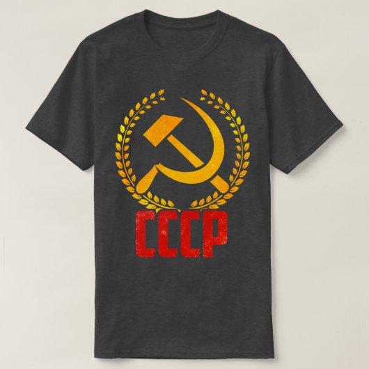Sowjetische Gewerkschaft CCCP UdSSR Kommunismus Ha T-Shirt (Design vorne)