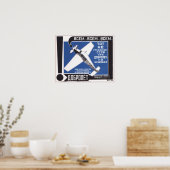 Sowjetische Gewerkschaft Dobrolet Werbung 1923 Poster (Küche)