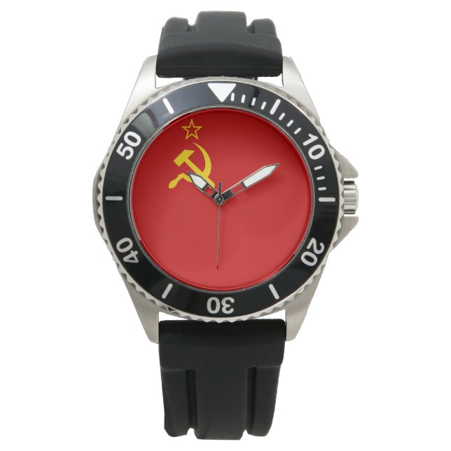 Sowjetische Gewerkschaft (UdSSR) (kommunistischer  Armbanduhr (Vorderseite)