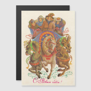 Sowjetische Karte mit der Neujahrskavallerie