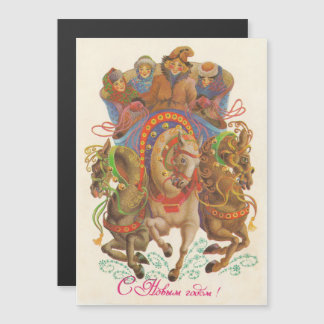 Sowjetische Karte mit der Neujahrskavallerie