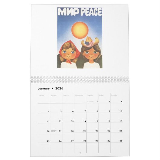Sowjetische Plakate Kalender (Jan 2026)