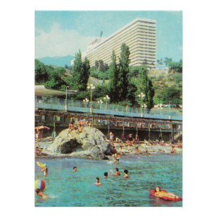 Sowjetische Postkarte Hotel Jalta(1979) Poster