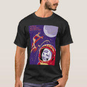 Sowjetische Propaganda Poster Space UdSSR Kommunis T-Shirt (Vorderseite)
