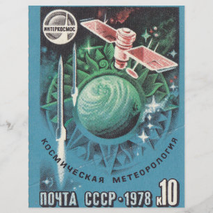 sowjetische Retropostage-Weltraummeteorologie