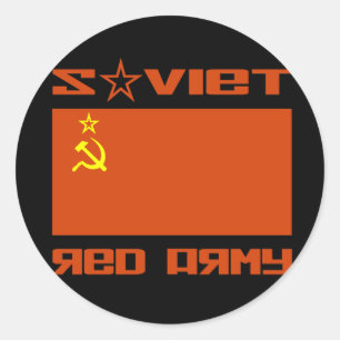 Sowjetische rote Armee-Flagge Runder Aufkleber