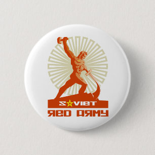 Sowjetische rote Armee-Skulptur Button
