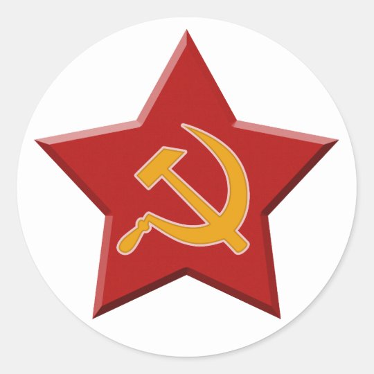 roter Stern Aufkleber Sowjetstern Hammer und Sichel Folienschnitt 