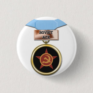 Sowjetischer Asmedaillenknopf Button