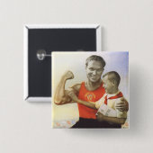 Sowjetischer Athlet Button (Vorne & Hinten)