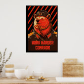 Sowjetischer Bär - russisches Bärenmeme Poster (Küche)