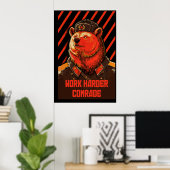Sowjetischer Bär - russisches Bärenmeme Poster (Heimbüro)