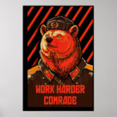 Sowjetischer Bär - russisches Bärenmeme Poster (Vorne)