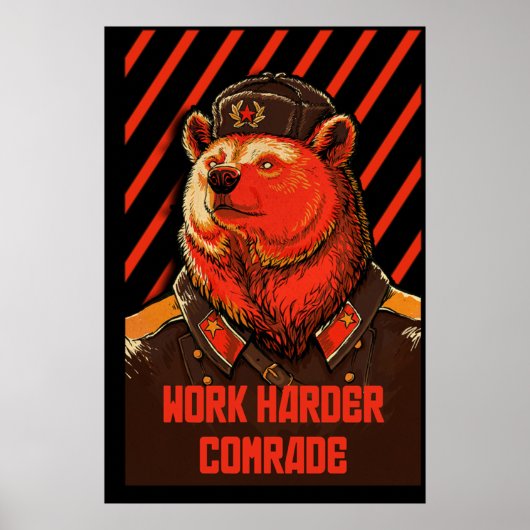 Sowjetischer Bär - russisches Bärenmeme Poster (Vorne)