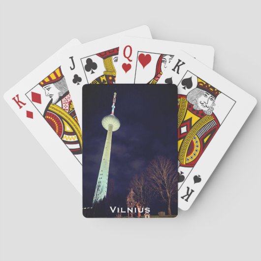 Sowjetischer Fernsehturm - Vilnius, LT Spielkarten (Rückseite)