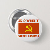 Sowjetischer rote Armee-Hammer u. Sichel Button (Vorne & Hinten)