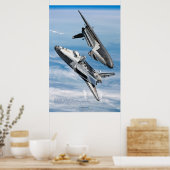 Sowjetisches Buran-Shuttle-Rendezvous-Plakat Poster (Küche)