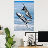 Sowjetisches Buran-Shuttle-Rendezvous-Plakat Poster (Heimbüro)