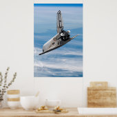 Sowjetisches Buran-Shuttle über dem Planeten Erde Poster (Küche)