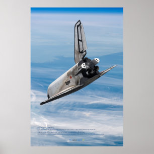 Sowjetisches Buran-Shuttle über dem Planeten Erde Poster