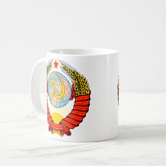 Sowjetisches Emblem Kaffeetasse (Vorderseite Links)