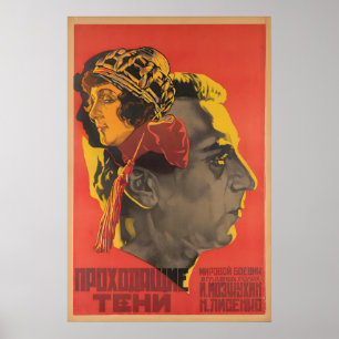 Sowjetisches Filmplakat, Vorüberziehende Schatten, Poster