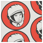 Sowjetisches Kosmonaut-Baumwollgewebe Stoff (Nahaufnahme)