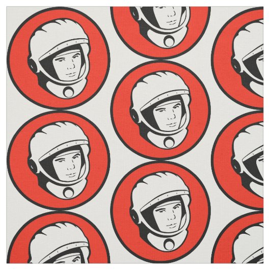 Sowjetisches Kosmonaut-Baumwollgewebe Stoff (Muster)
