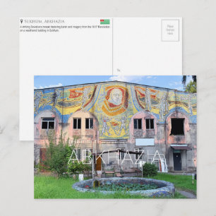 Sowjetisches Mosaik, Sukhum, Abchasien Reise-Postk Postkarte