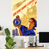 sowjetisches Propaganda-Poster Poster (Heimbüro)