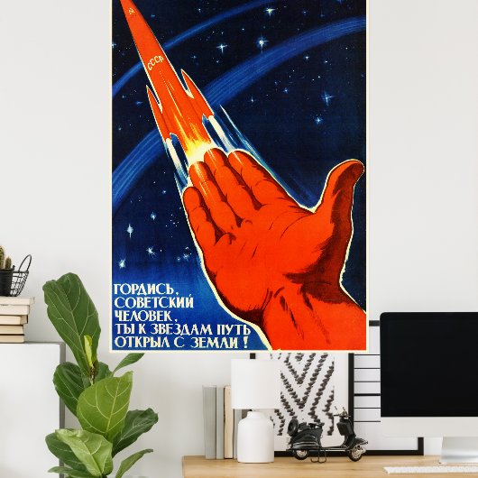 sowjetisches Propaganda-Poster Poster (Heimbüro)