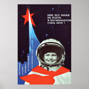 Sowjetisches Propagandaplakat Ich möchte ein Poster