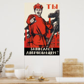 Sowjetisches Propagandaposter - Haben Sie sich ang Poster (Küche)