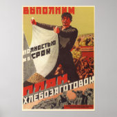 sowjetisches Propagandaposter von Kolkhoz 1930 Poster (Vorne)