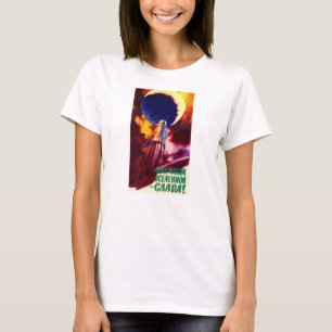 Sowjetisches Raum-Propaganda-Plakat-Shirt T-Shirt