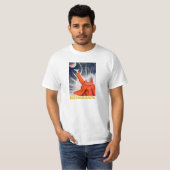 Sowjetisches Raum-Propaganda-Plakat-Shirt T-Shirt (Vorne ganz)