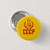 Sowjetisches Wappen und Sichel CCCP Button (Vorne & Hinten)
